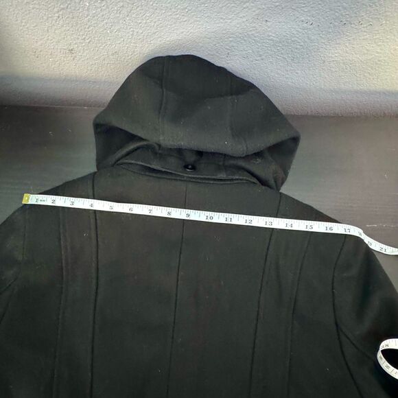 Calvin Klein Women’s Black Wool-Blend Coat (55% Wool)Mid-Length Purple Lining 10 - Picture 7 of 14